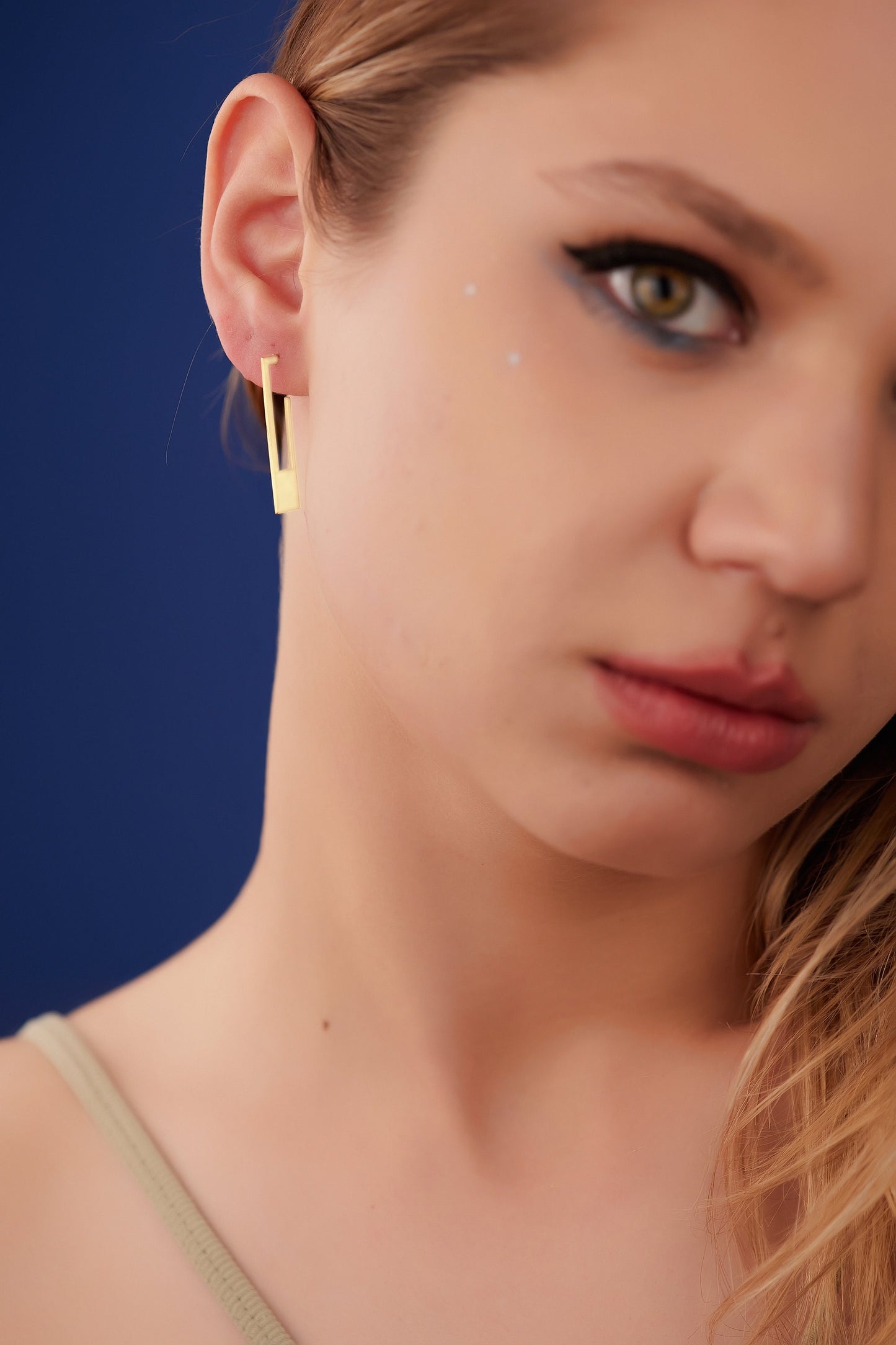 Modern Rectangle Bar Earrings - Christmas Gift - Art Deco Earrings - Rectangle Earring - Dainty Earrings - Trending Earrings - Gift for Her