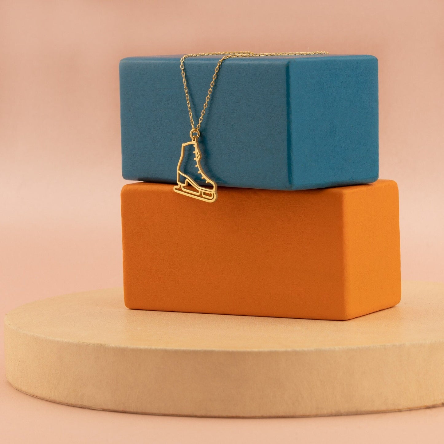 Ice Skate Necklace - Christmas Gift - Winter Sports Jewelry - Ice Skater Gift - Figure Skating Gift - Ice Skating Boots Necklace