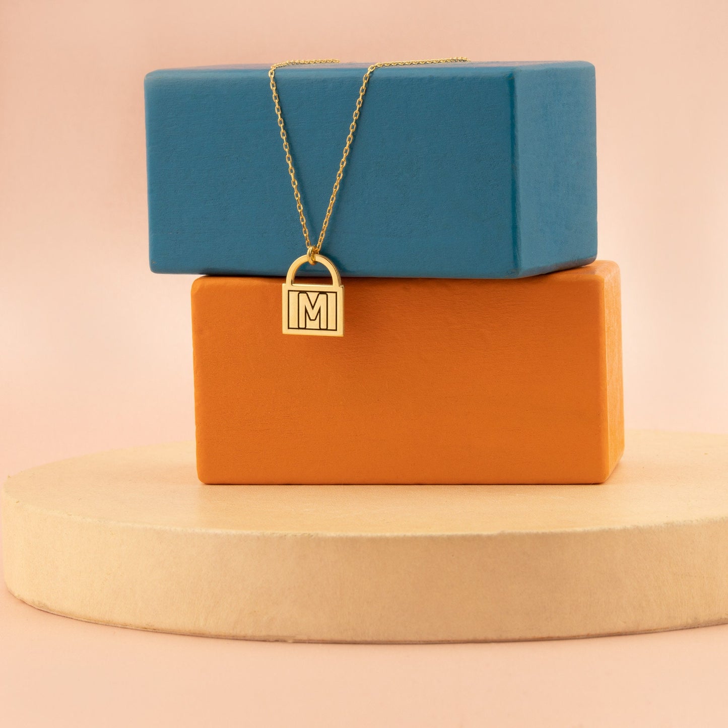 Custom Padlock Necklace - Initial Necklace - Custom Letter Necklace - Initial Lock Necklace - Necklace for Women - Gift for Her