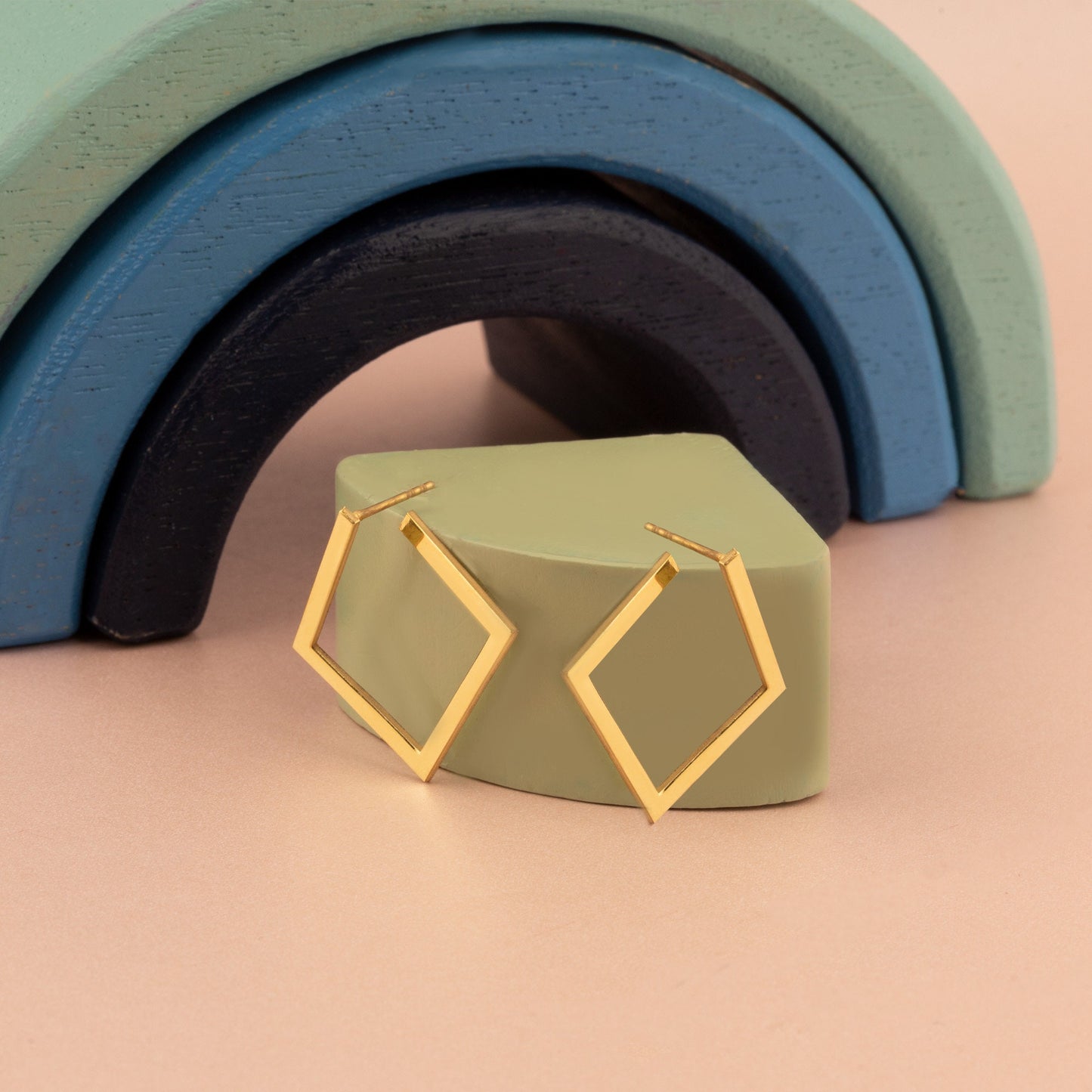 Square Hoop Earrings - Christmas Gift - Geometric Earrings - Huggie Earring - Everyday Earrings - Modern Earrings - Square Earrings