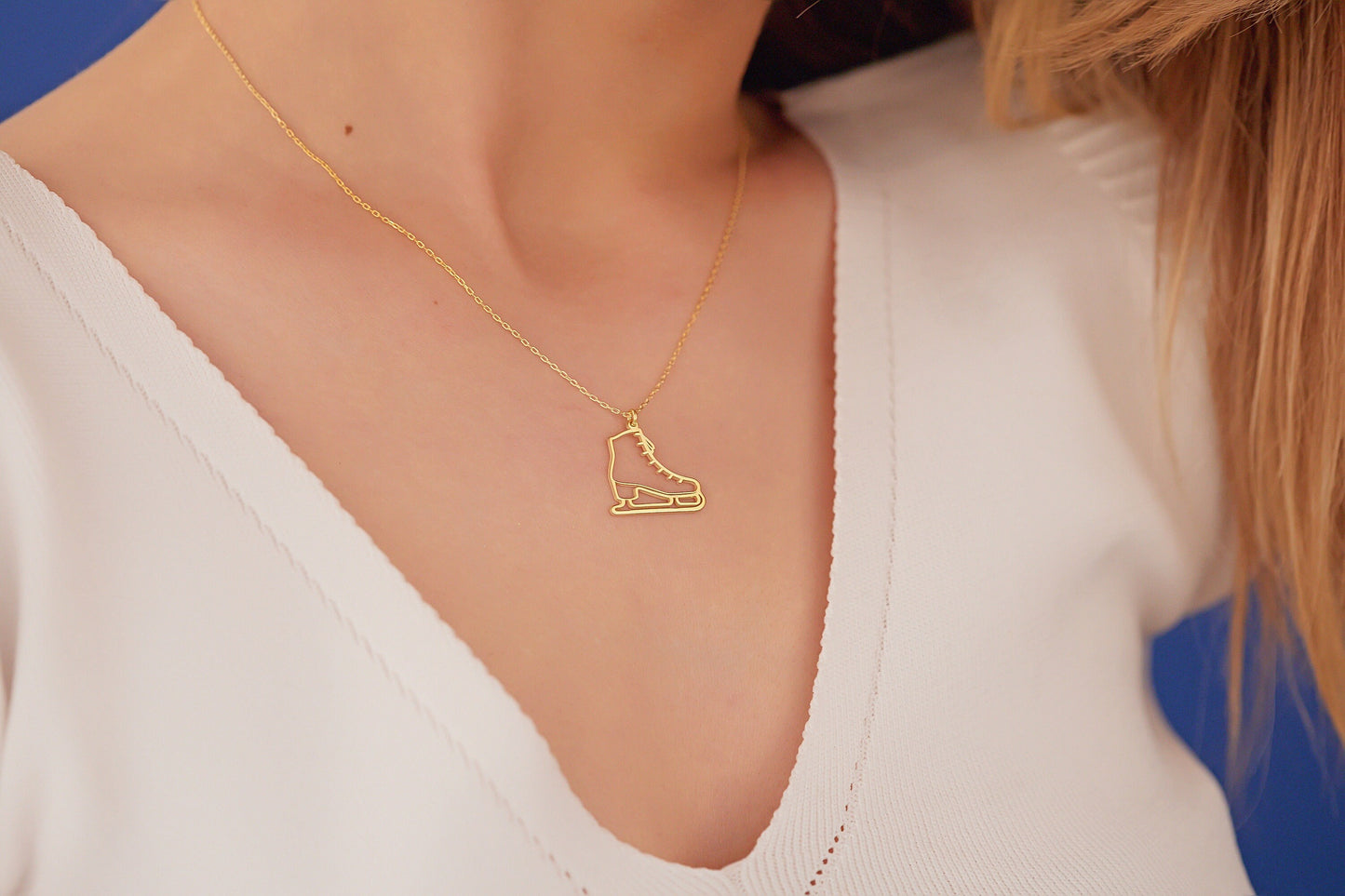 Ice Skate Necklace - Christmas Gift - Winter Sports Jewelry - Ice Skater Gift - Figure Skating Gift - Ice Skating Boots Necklace