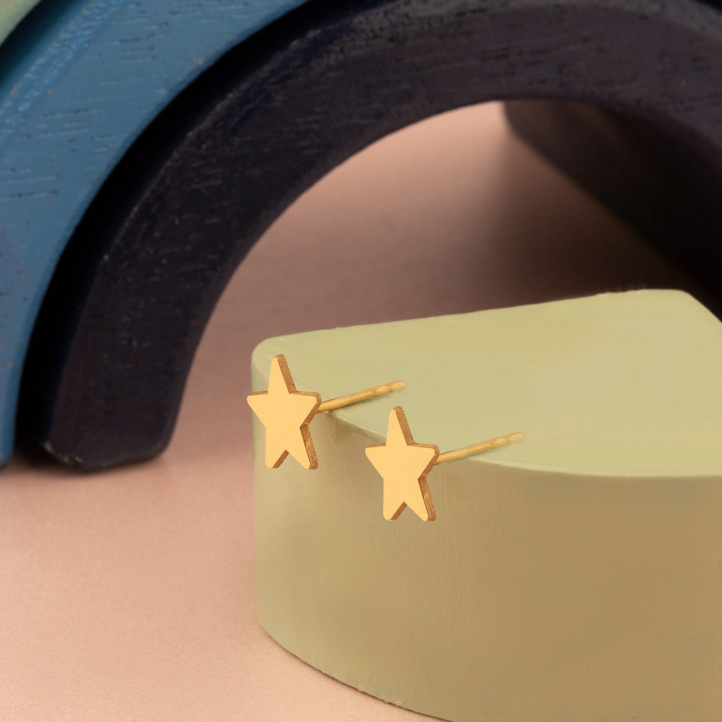 Star Stud Earrings - Gold Handmade Dainty Stellar Earrings - Gift for Her - 925 Sterling Silver Astral Stud Earrings - Gift for Mother