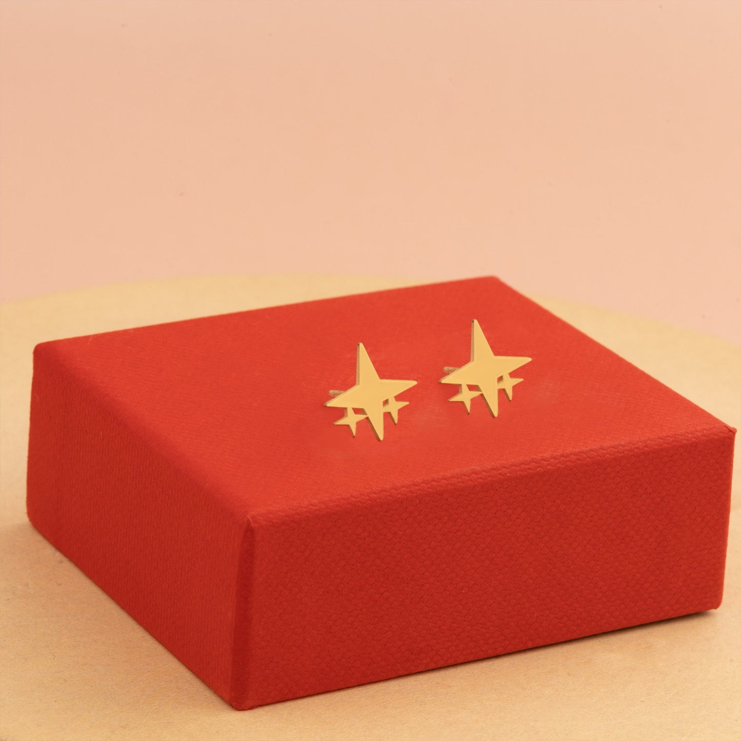 Four Point Star - Christmas Gift - Stars Earring - Minimalist Earring - Four Point Star - Shinning Stars Earring - Gift for Her