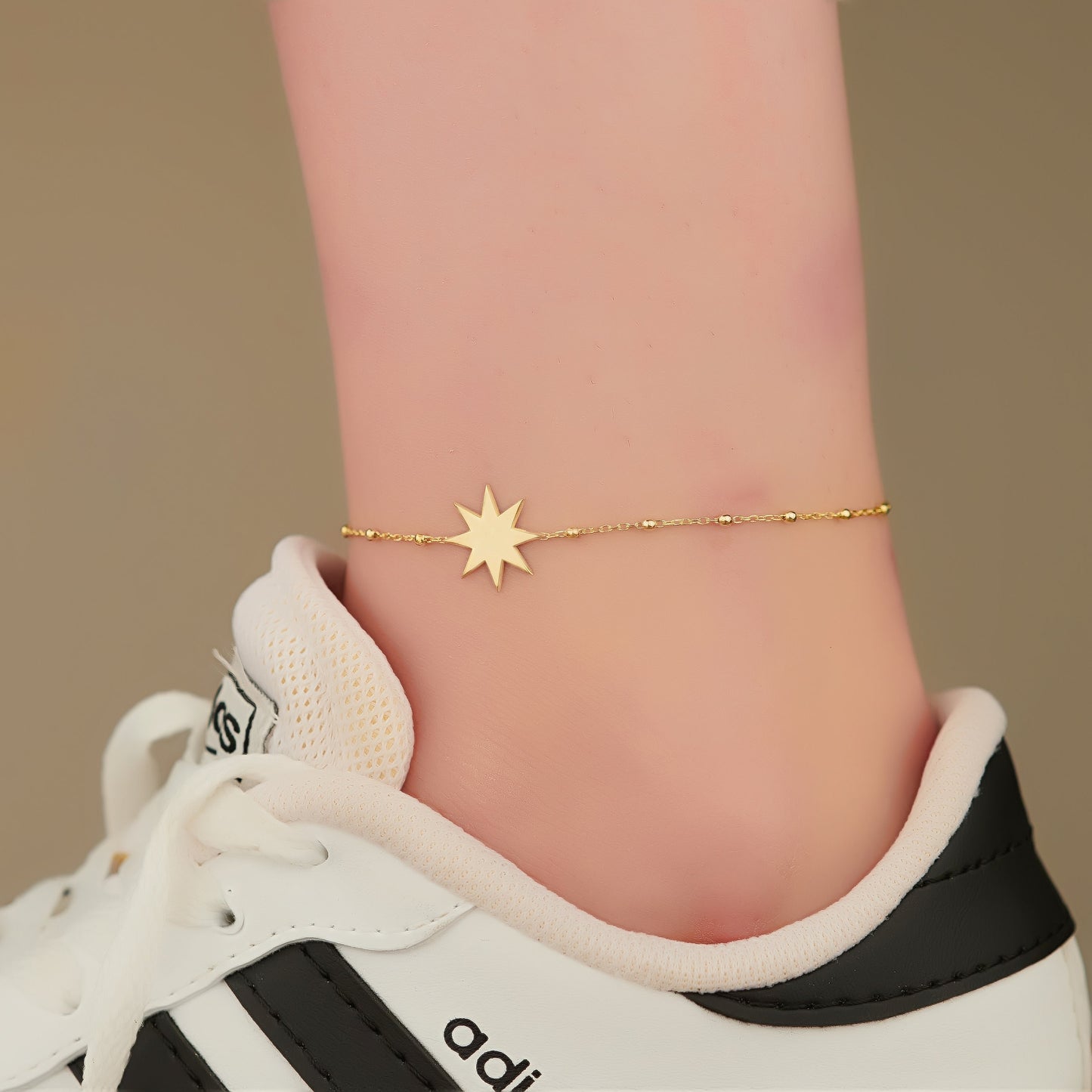 Dainty Star Anklet - Christmas Gift - Gift for Her - Ankle Intermittent Chain - Chain Anklet - Anklets for Women - Summer Jewellery