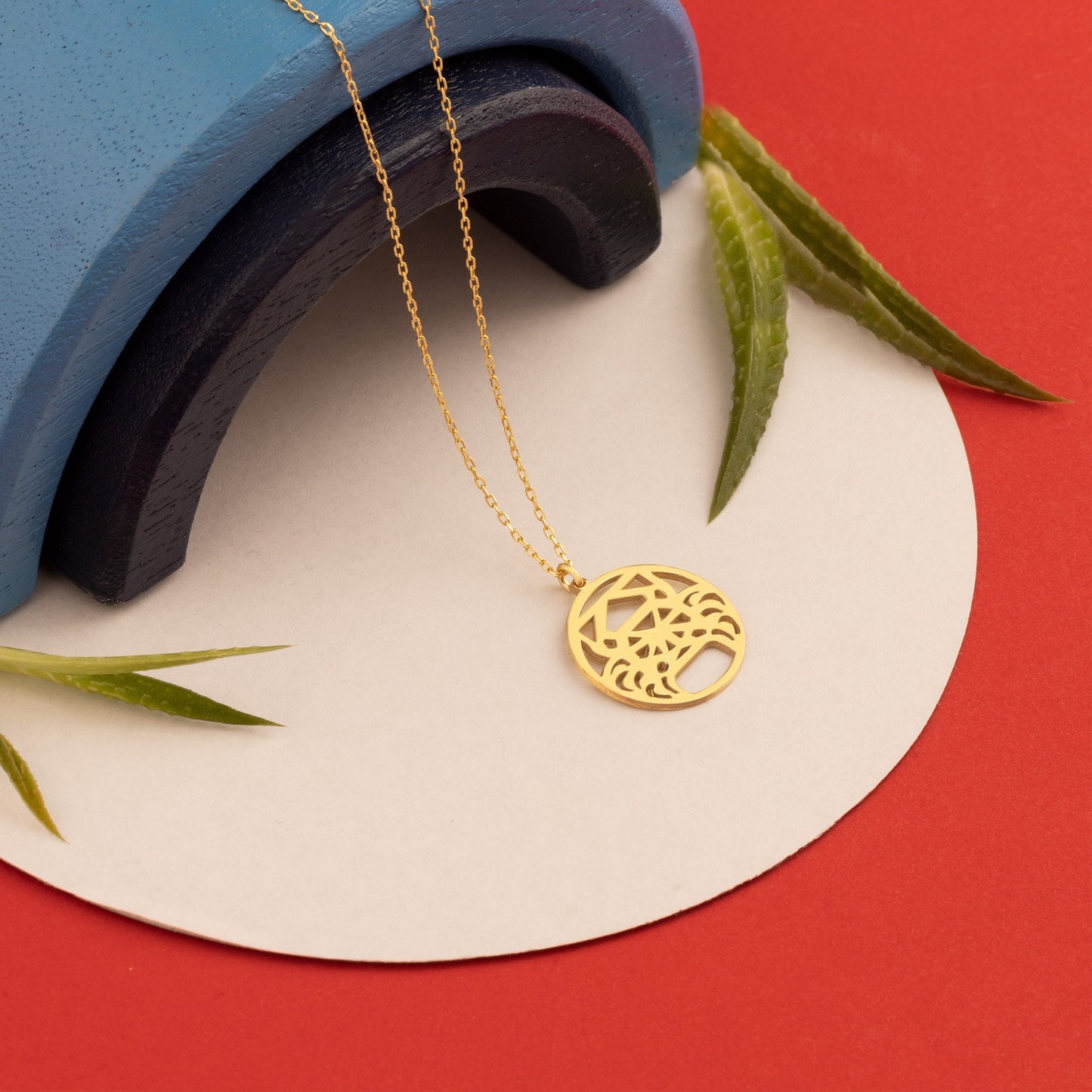 Crab Origami Necklace - Christmas Gift - Geometric Crab Charm Necklace - Beach Necklace - Modern Necklace - Sea Jewelry - Gift for Her