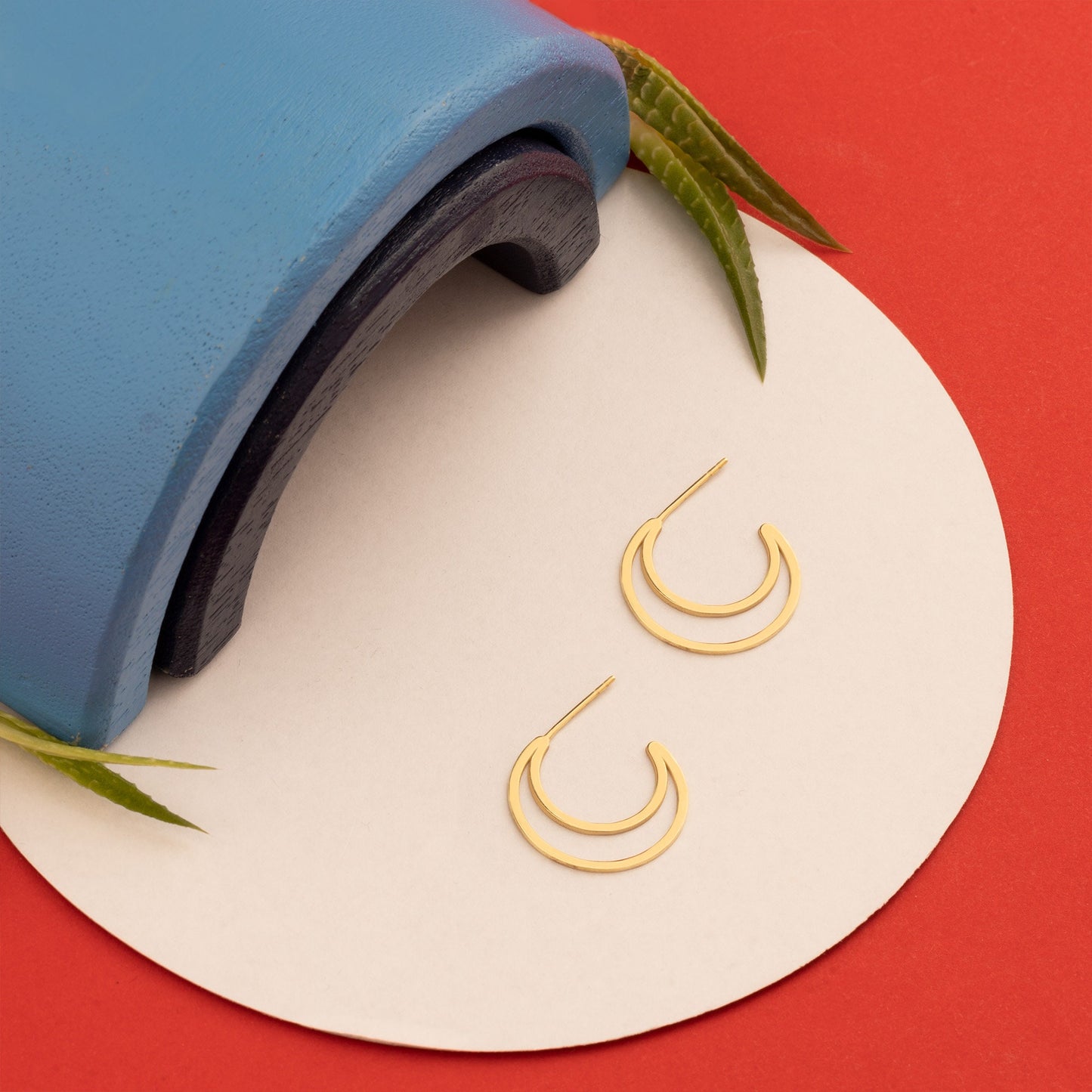 Moon Earrings - Christmas Gift - Crescent Moon Earring - Astronomy Earrings - Celestial Jewelry - Gift for Her - Line Moon Earring