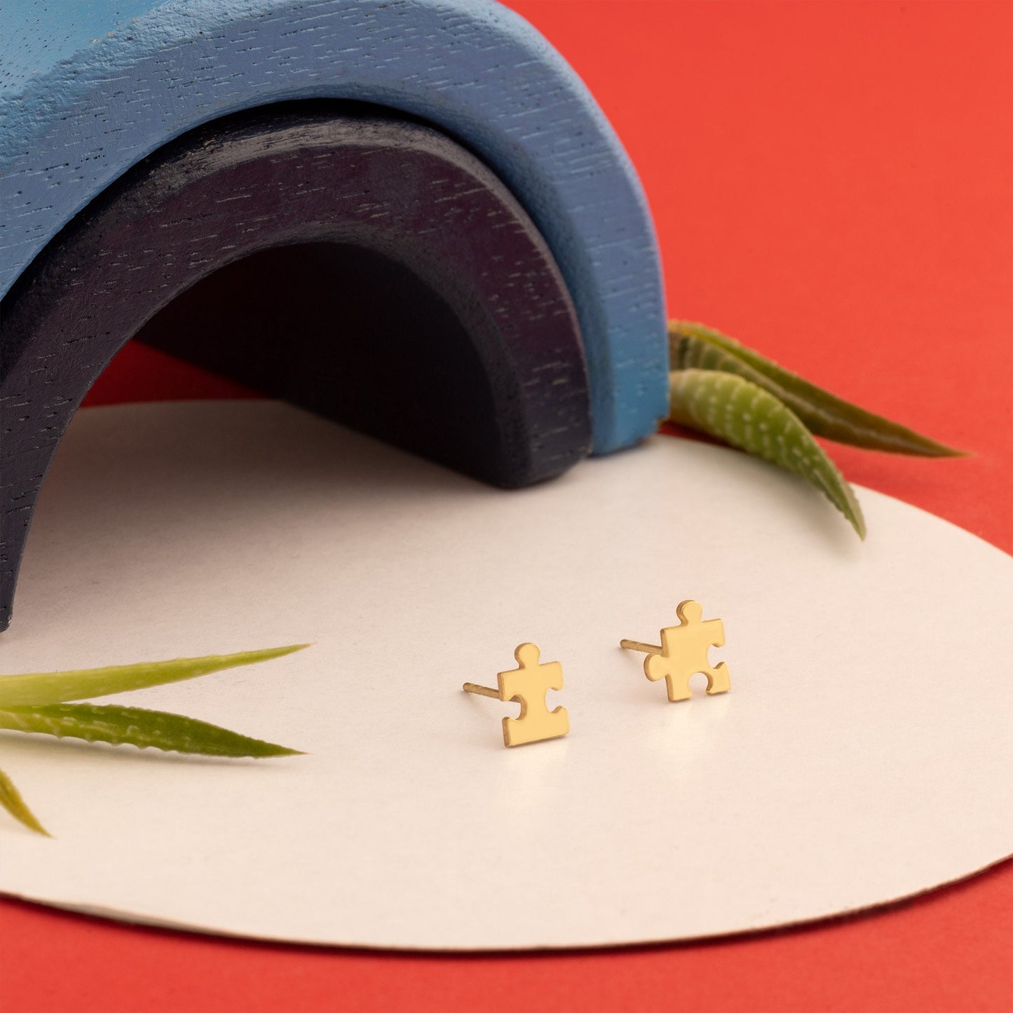 Puzzle Piece Earrings - Christmas Gift - Symbolic Earrings - Puzzle Piece Stud Earrings - Gamer Earrings - Dainty Earrings - Gift for Her