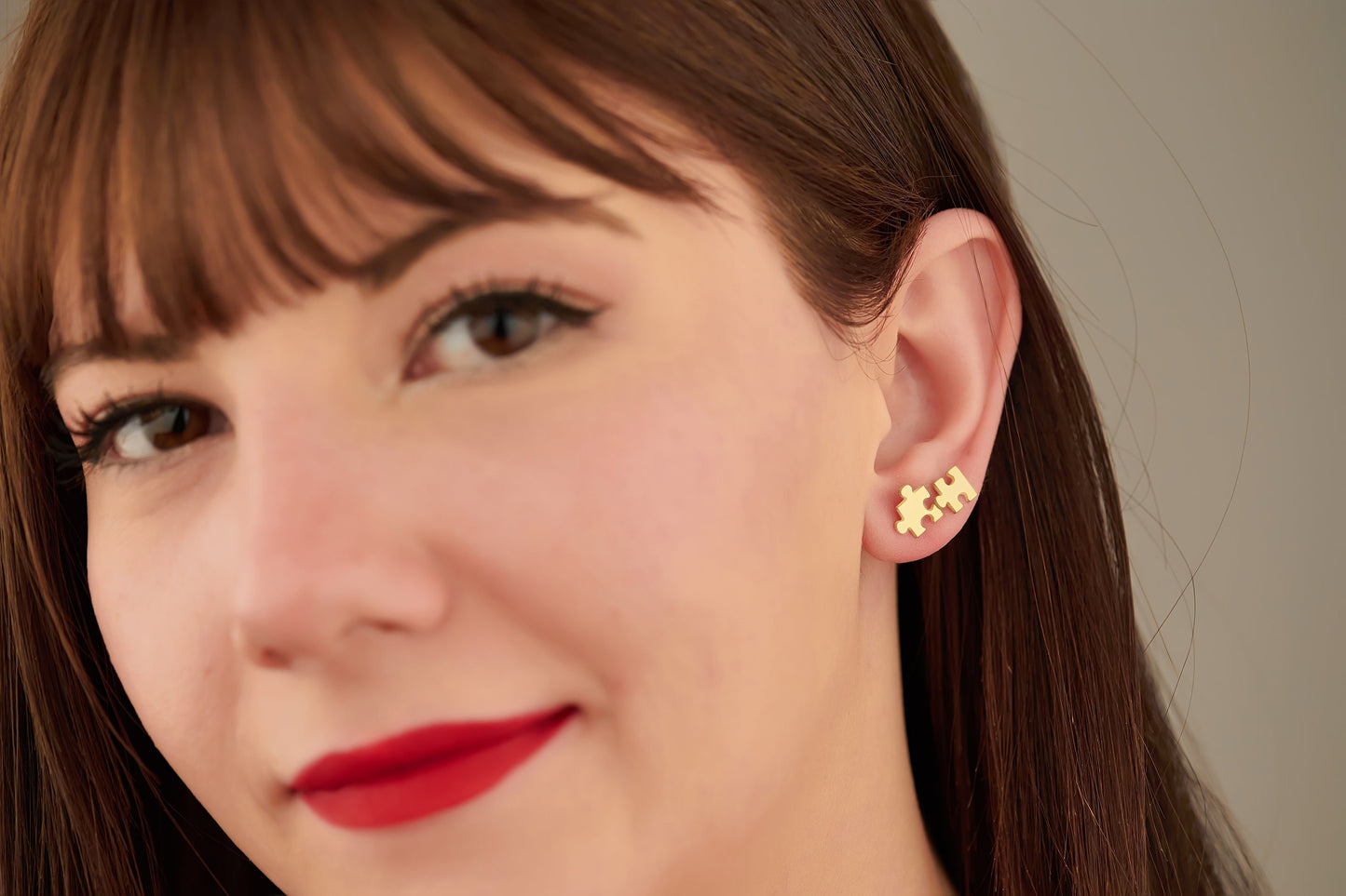 Puzzle Piece Earrings - Christmas Gift - Symbolic Earrings - Puzzle Piece Stud Earrings - Gamer Earrings - Dainty Earrings - Gift for Her