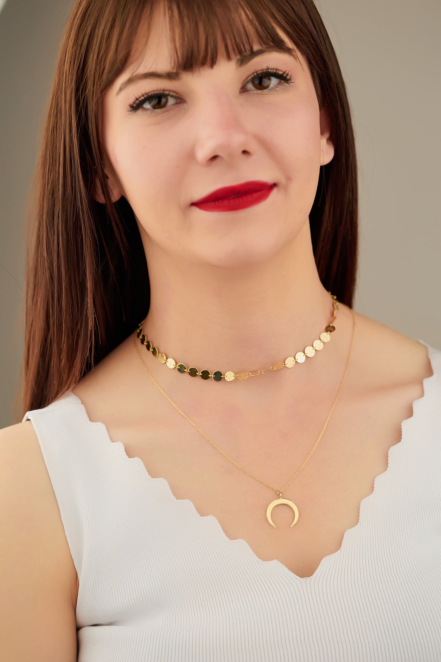 Crescent Moon Necklace - Christmas Gift - Upside Down Moon Necklace - Silver Moon Pendant - Minimalist Charm Necklace - Gift for Her