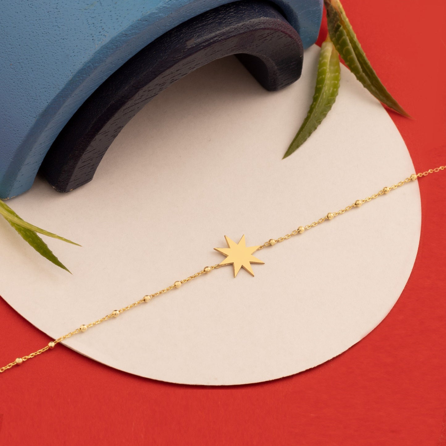 Dainty Star Anklet - Christmas Gift - Gift for Her - Ankle Intermittent Chain - Chain Anklet - Anklets for Women - Summer Jewellery
