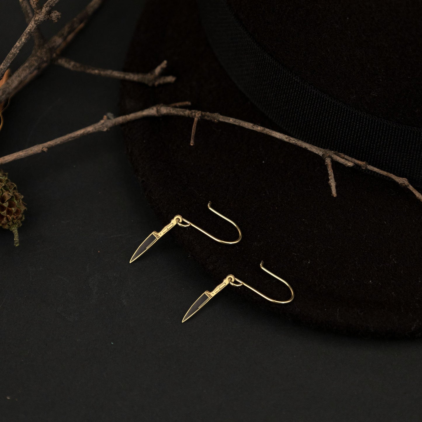 Enamel Knife Dangle & Drop Earrings Earrings - Christmas Gift - Sharp Knife Earrings - Killer Earring - Scary Earring - Gift for Her