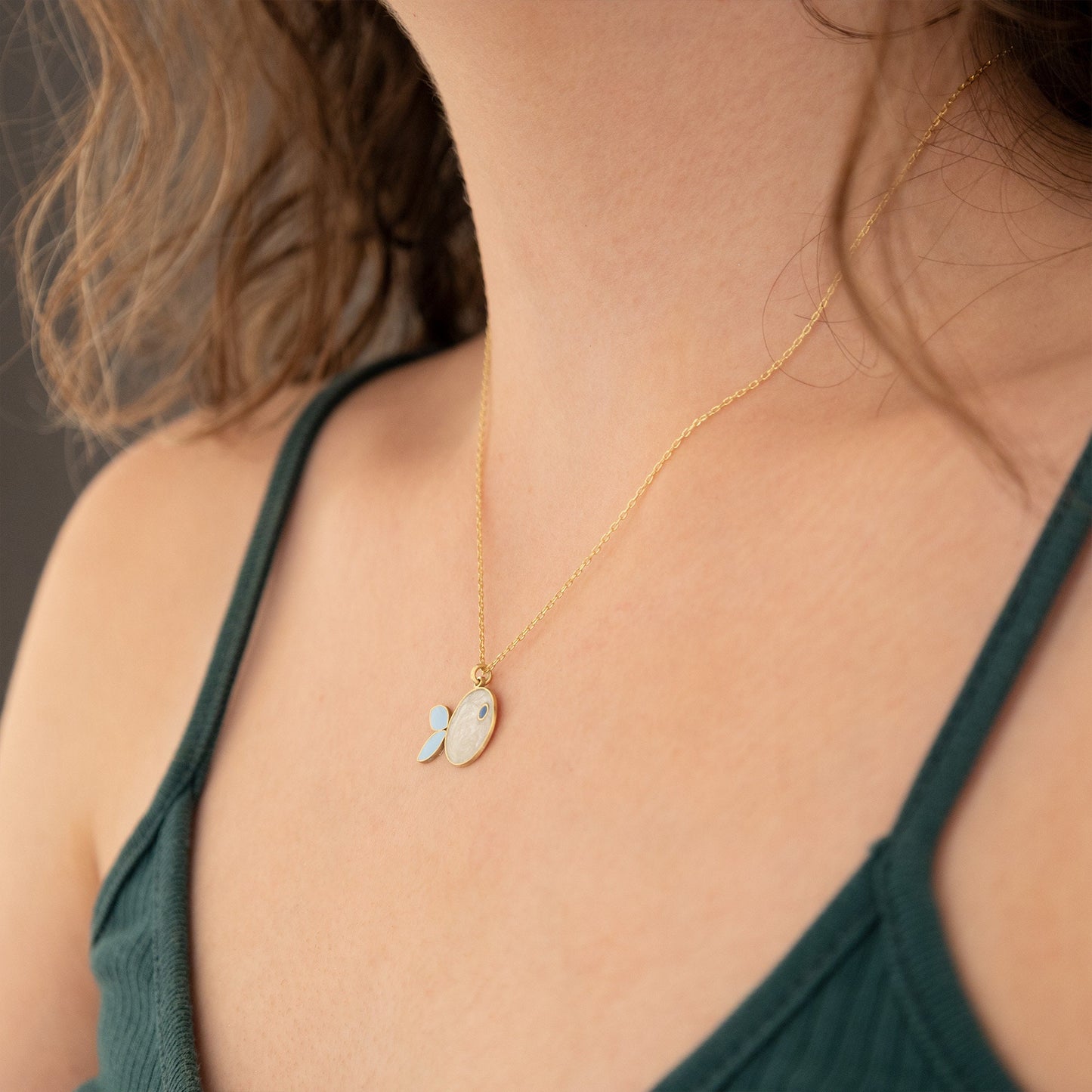 Fish Enamel Necklace - Christmas Gift - White Fishe Pendant - Enamel Necklace - Fishe Charm Pendant - Sea Jewelry - Gift for Her