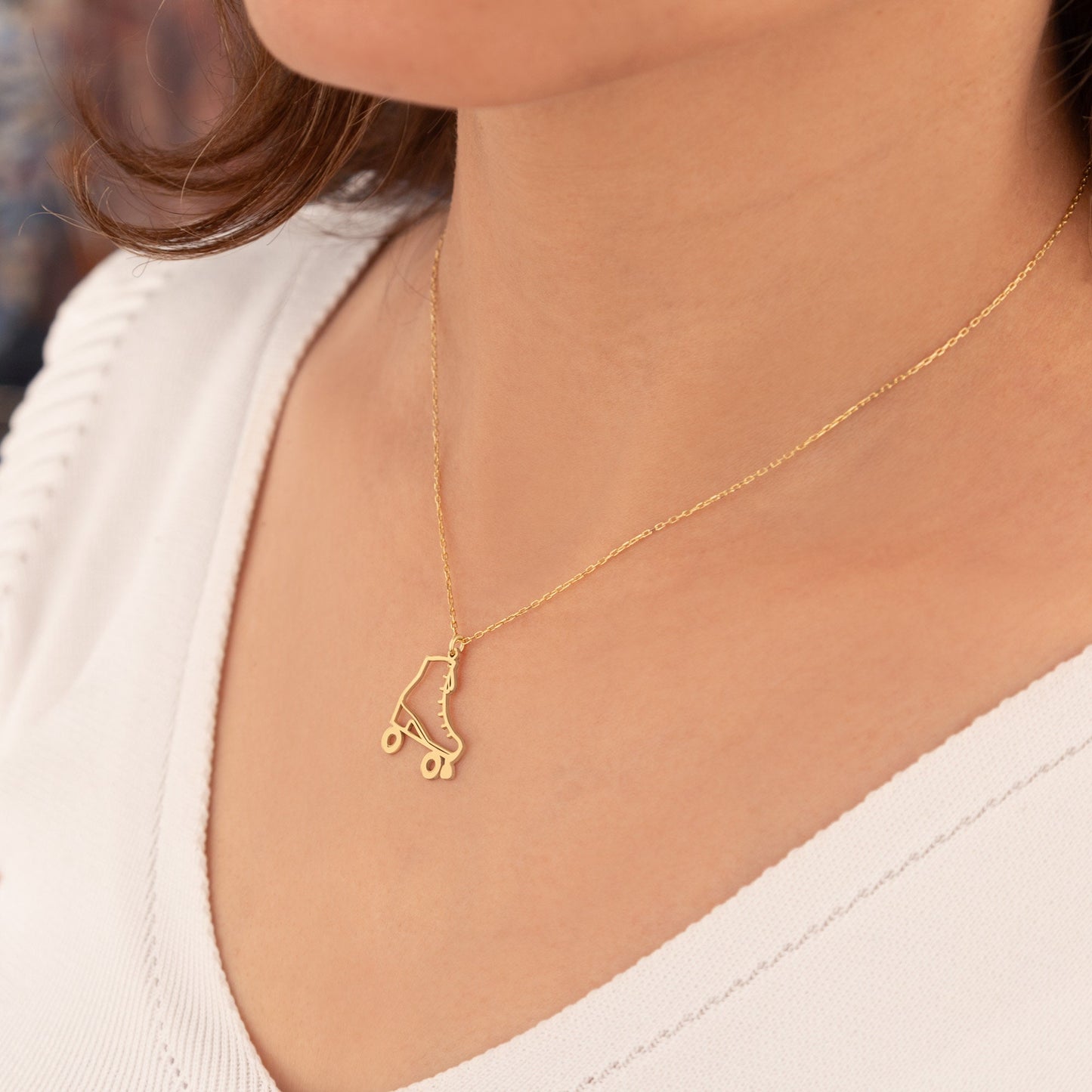 Skate Necklace - Christmas Gift - Sports Jewelry - Skater Gift - Figure Skating Gift - Skating Boots Necklace - Old School Skate