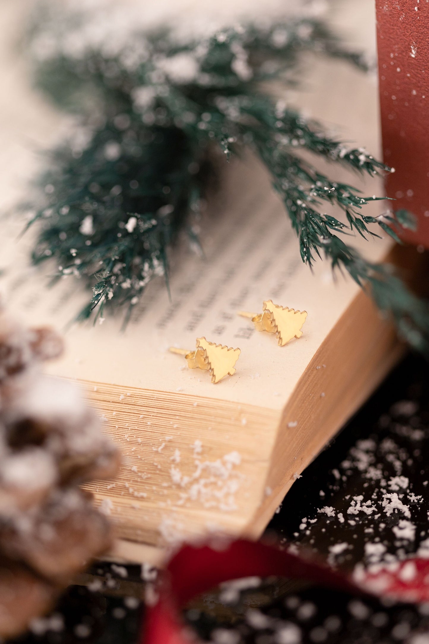 Christmas Tree Stud Earrings - Winter Jewellery - Christmas Gift - Family Gifts - Tiny Tree Earrings - Christmas Earrings - Gift For Her