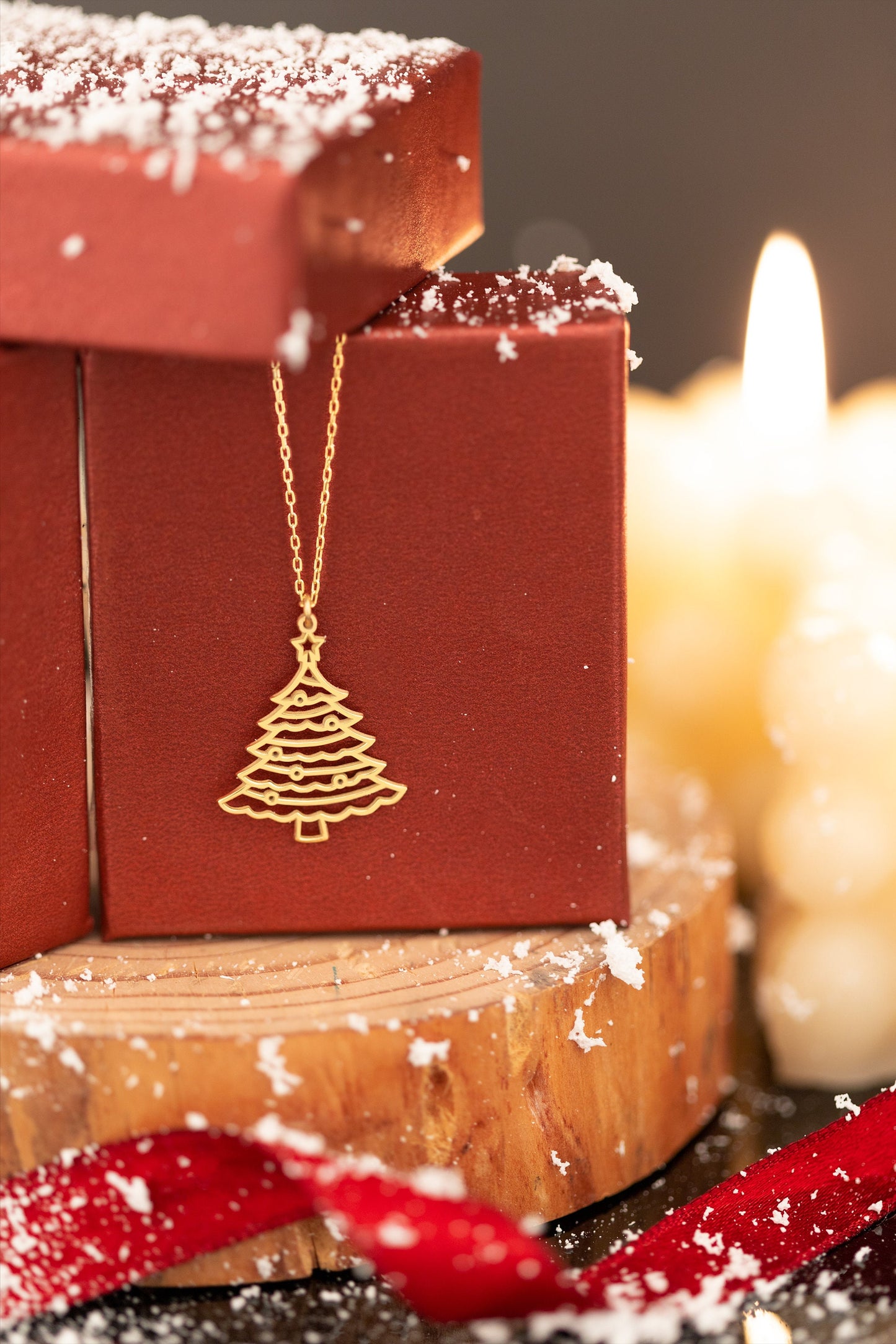 Christmas Tree Necklace - Winter Jewellery - Christmas Gift - Family Gifts - Family Tree Necklace - Christmas Necklace - Gift For Her