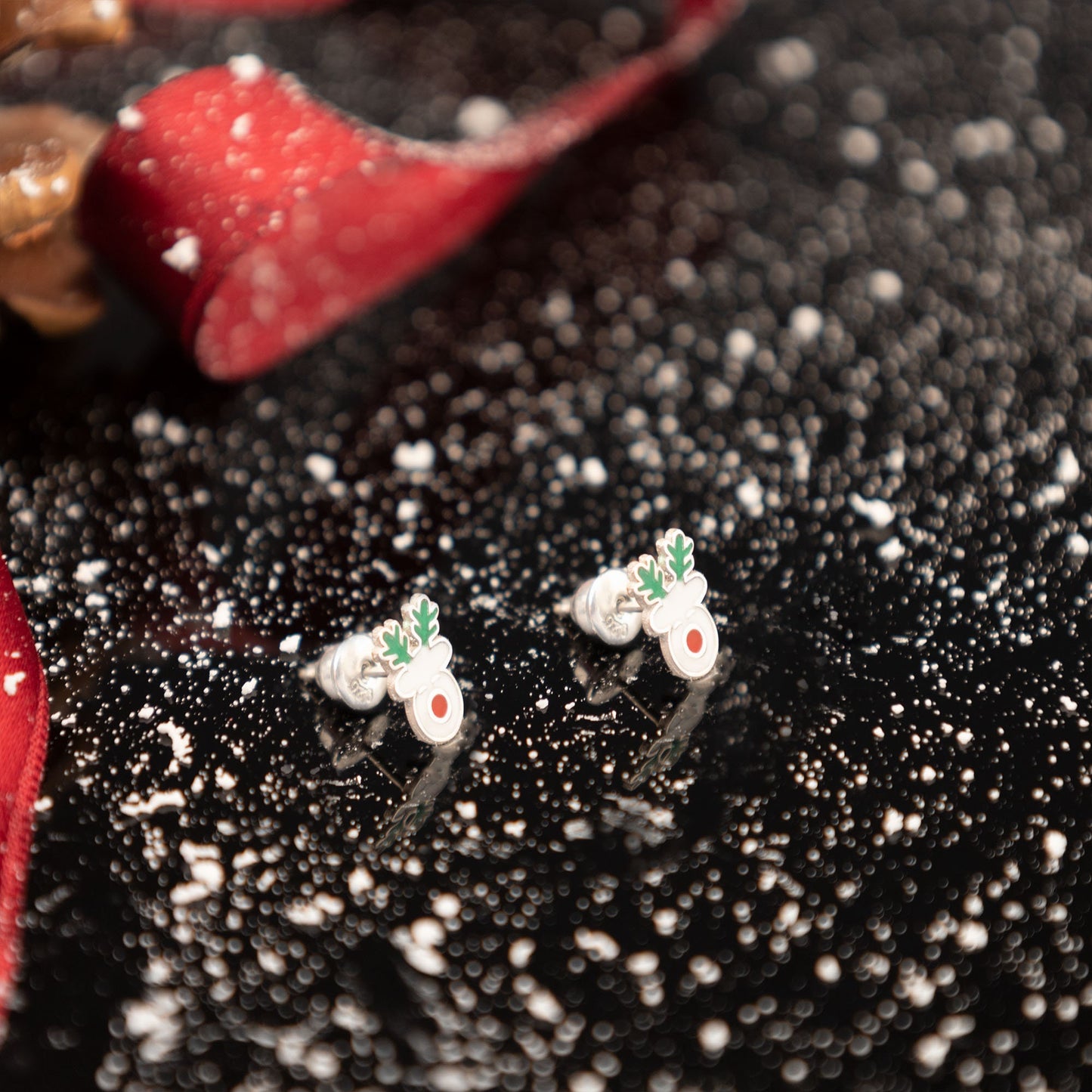 Reindeer Stud Earrings - Christmas Jewellery - Christmas Gift - Rudolph the Red-Nosed Reindeer Earrings - Christmas Earrings - Gift For Kids