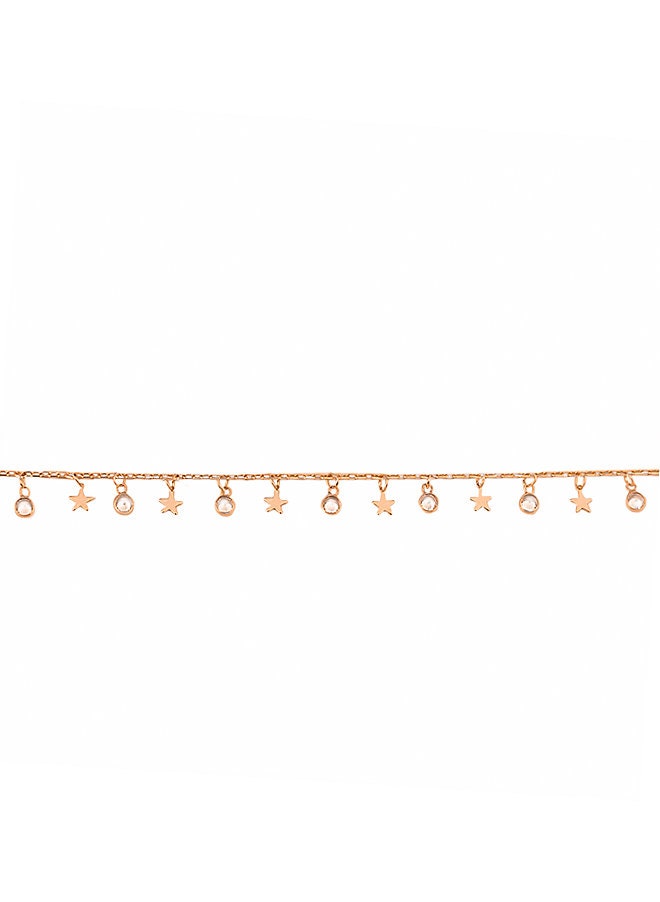Anklet Bracelet with Charms - Christmas Gift - Ankle Chain - Stars Charm Anklet - Charm Anklet - Dainty Charm Anklet - Gift for Her