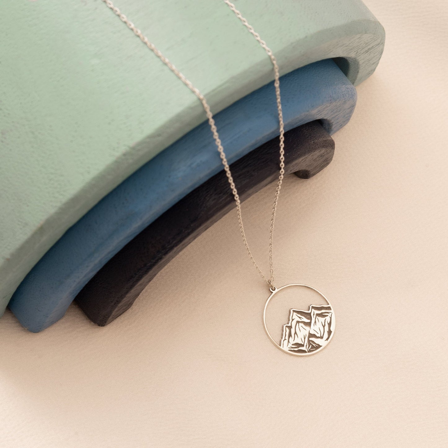 Mountain Necklace - Nature Necklace - 925 Sterling Silver Mountain Pendant - Nature Travel Jewellery - Gift For Her - Gift For Him