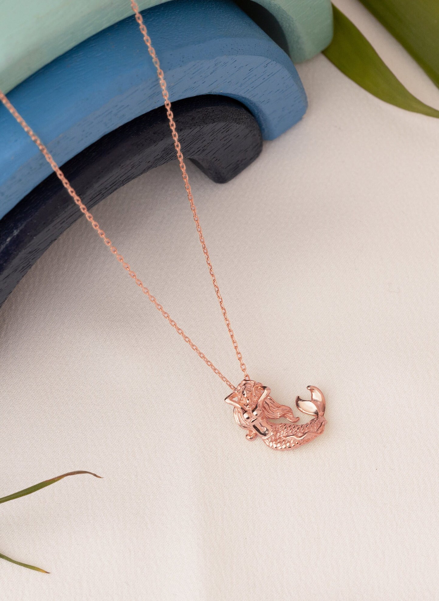 Gold 3D Mermaid Necklace - 3D Jewellery Pendant - Silver Mermaid Oxidized Necklace - Gift for Her - Gift for Mother - Summer Jewellery