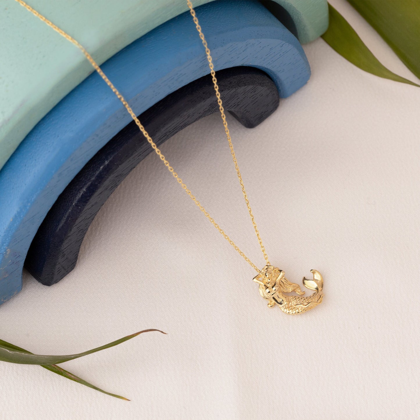 Gold 3D Mermaid Necklace - 3D Jewellery Pendant - Silver Mermaid Oxidized Necklace - Gift for Her - Gift for Mother - Summer Jewellery