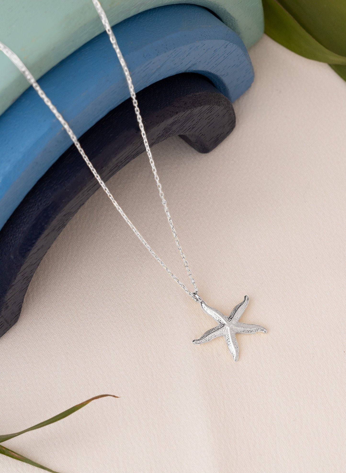 Gold Starfish Necklace - Gift for Her - Summer Jewellery - 925 Sterling Silver Starfish Necklace - Natural Jewellery - 3D Jewellery