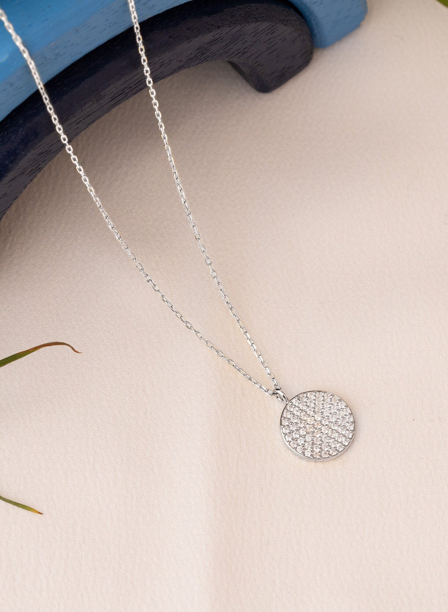 Pave Diamond Circle Necklace - Shining Circle Necklace - Necklace For Women - CZ Circle Necklace - Pave Circle Necklace - Gift For Her
