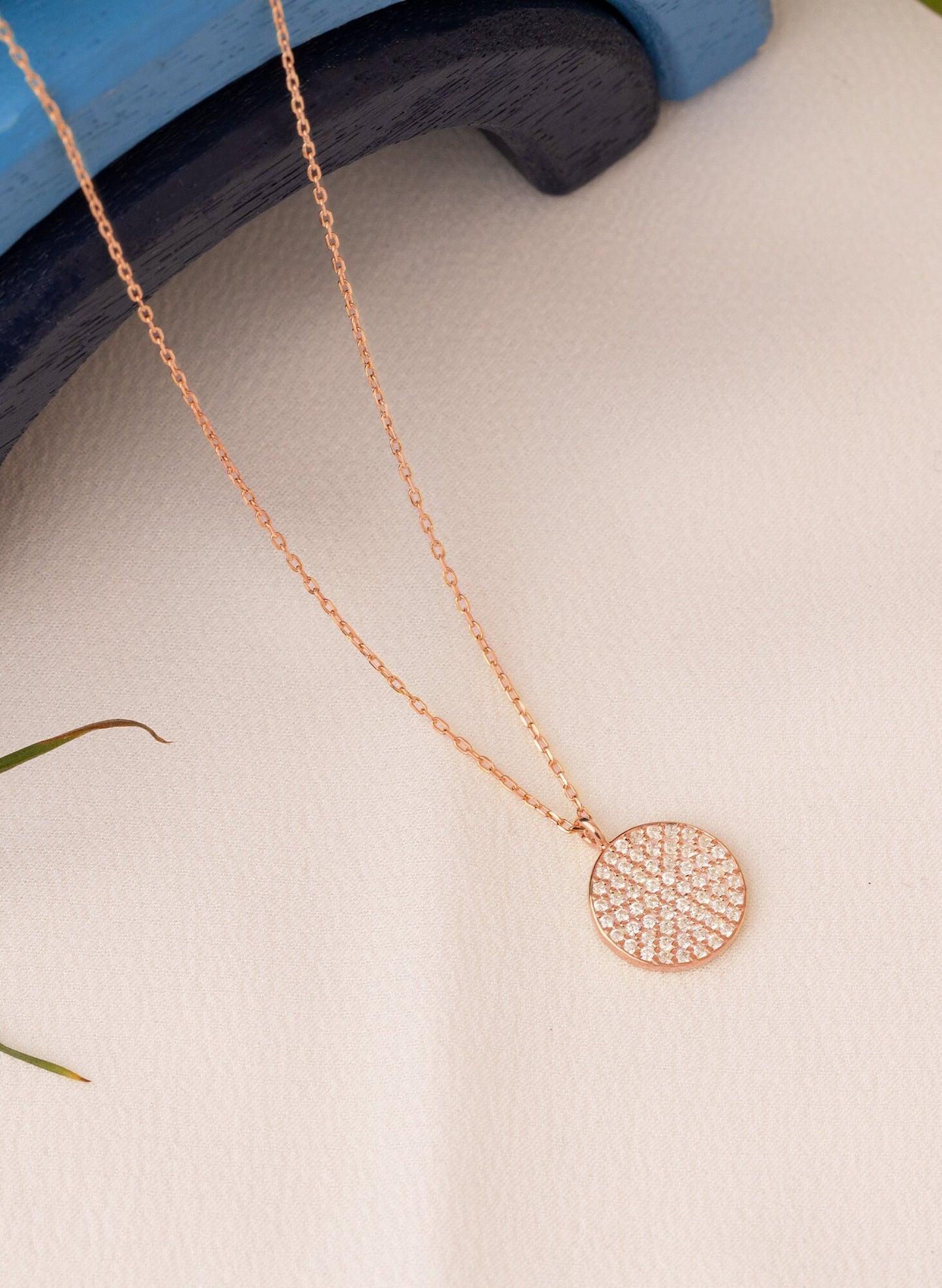 Pave Diamond Circle Necklace - Shining Circle Necklace - Necklace For Women - CZ Circle Necklace - Pave Circle Necklace - Gift For Her
