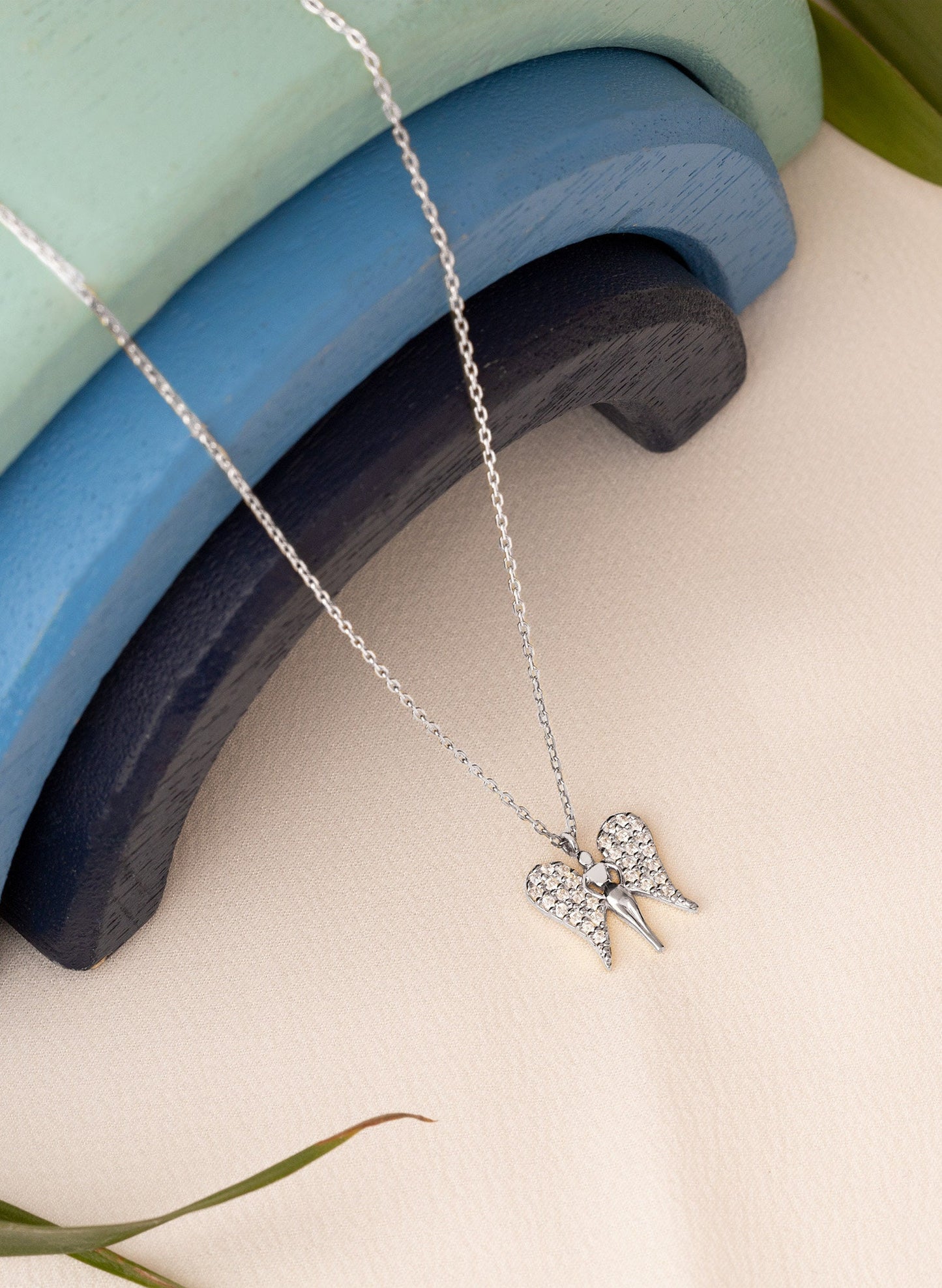 Protection Angel Necklace - Gift for Her - Diamond Wings Angel Michael Necklace - Gift for Mother - Guardian Angel Medal - Religious Gift