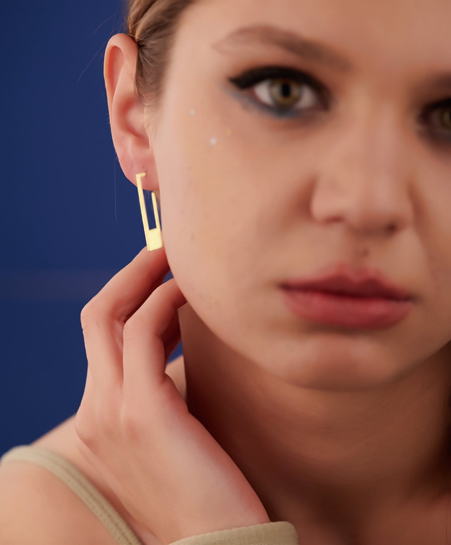 Modern Rectangle Bar Earrings - Christmas Gift - Art Deco Earrings - Rectangle Earring - Dainty Earrings - Trending Earrings - Gift for Her