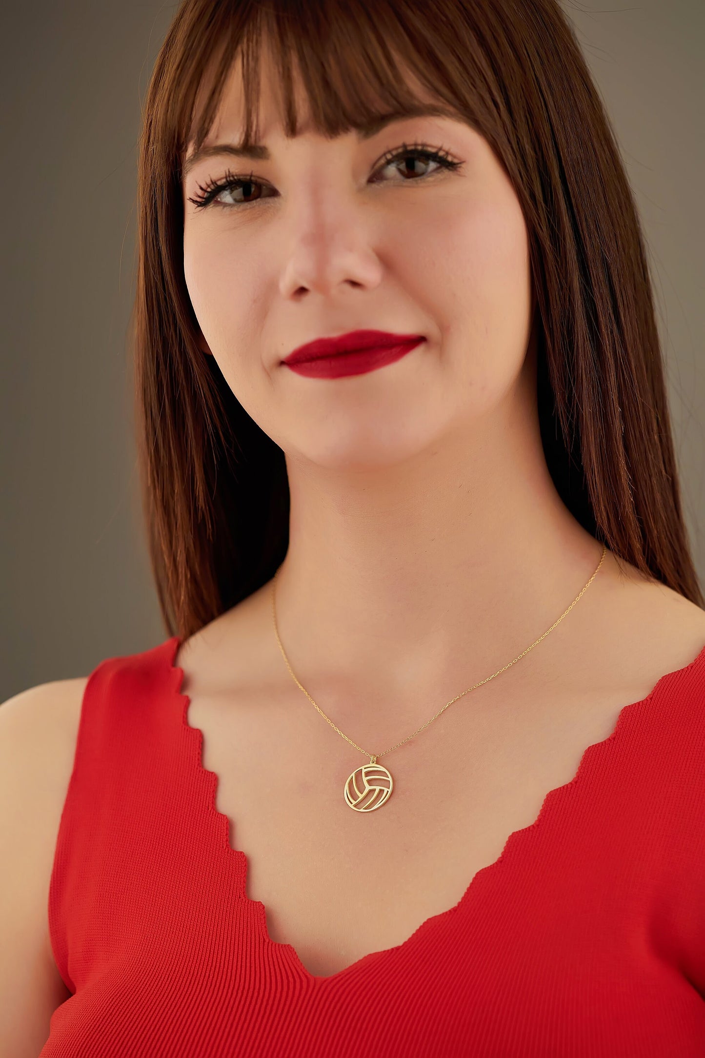 Volleyball Charm Necklace - Christmas Gift - Voleyball Necklace - Sports Jewelry - Gift for Fan - Sports Necklace - Volleyball Team Gift