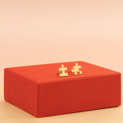 Puzzle Piece Earrings - Christmas Gift - Symbolic Earrings - Puzzle Piece Stud Earrings - Gamer Earrings - Dainty Earrings - Gift for Her