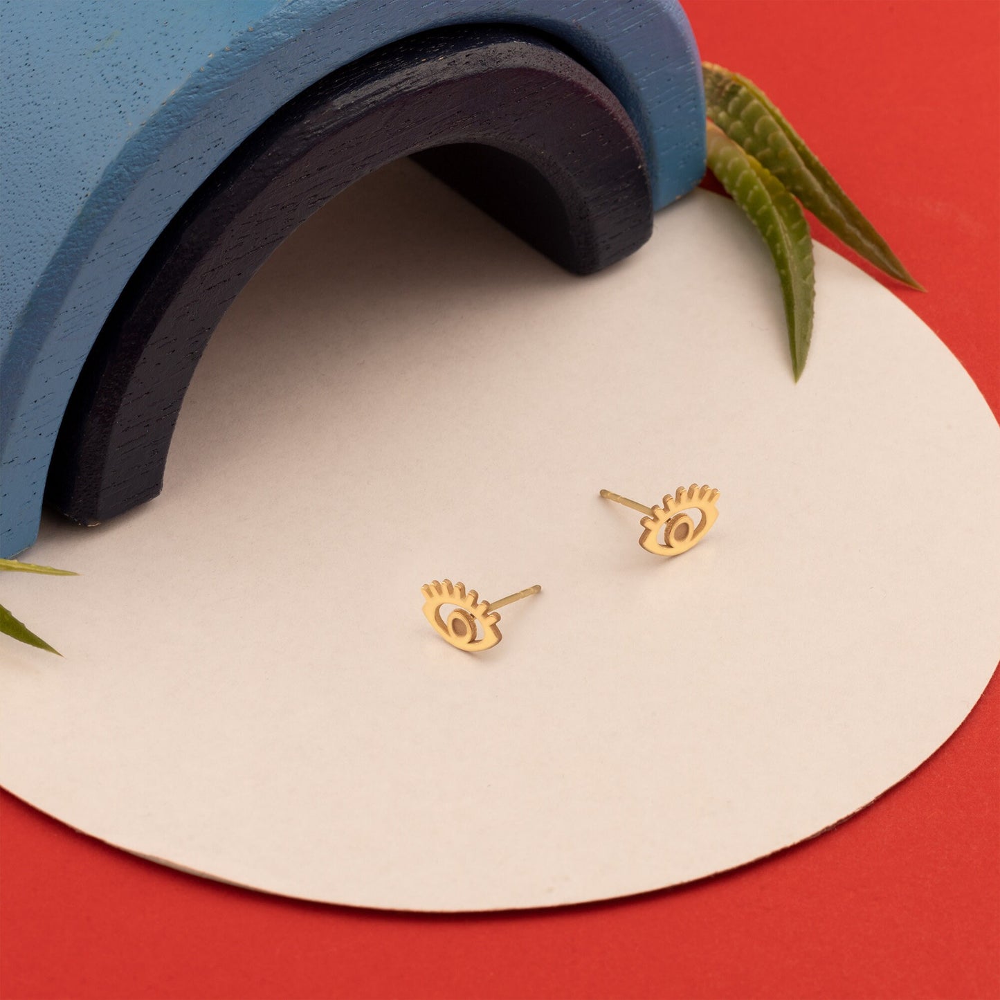 Tiny Eye Stud Earrings - Christmas Gift -  Evil Eye Stud Earring - Minimalist Earrings - Luck Earrings - Protection Earrin - Meaning Earring