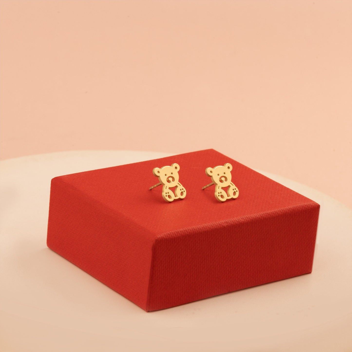 Teddy Bear Earring - Christmas Gift - Bear Studs - Baby Shower Gift - Minimalist Animal Earrings - Cute Mini Bear Earring - Gift for Kids