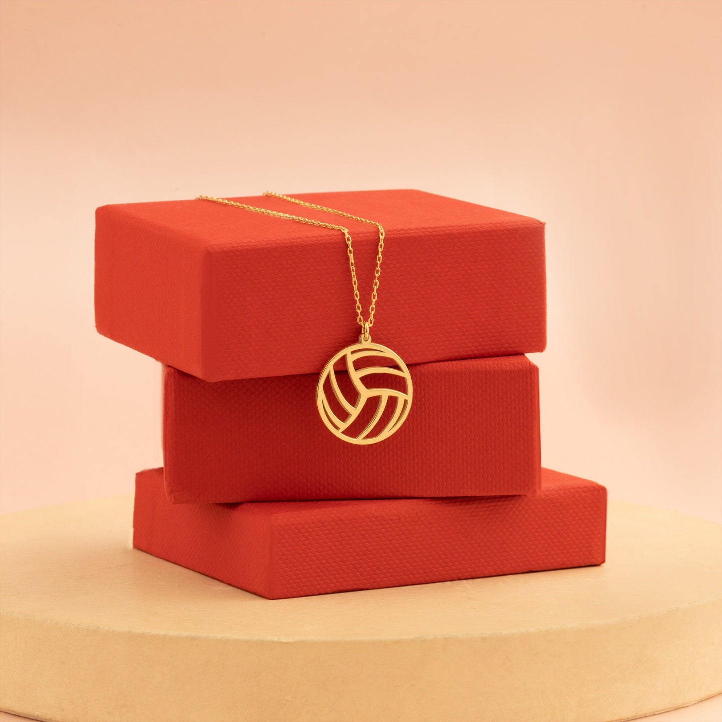 Volleyball Charm Necklace - Christmas Gift - Voleyball Necklace - Sports Jewelry - Gift for Fan - Sports Necklace - Volleyball Team Gift