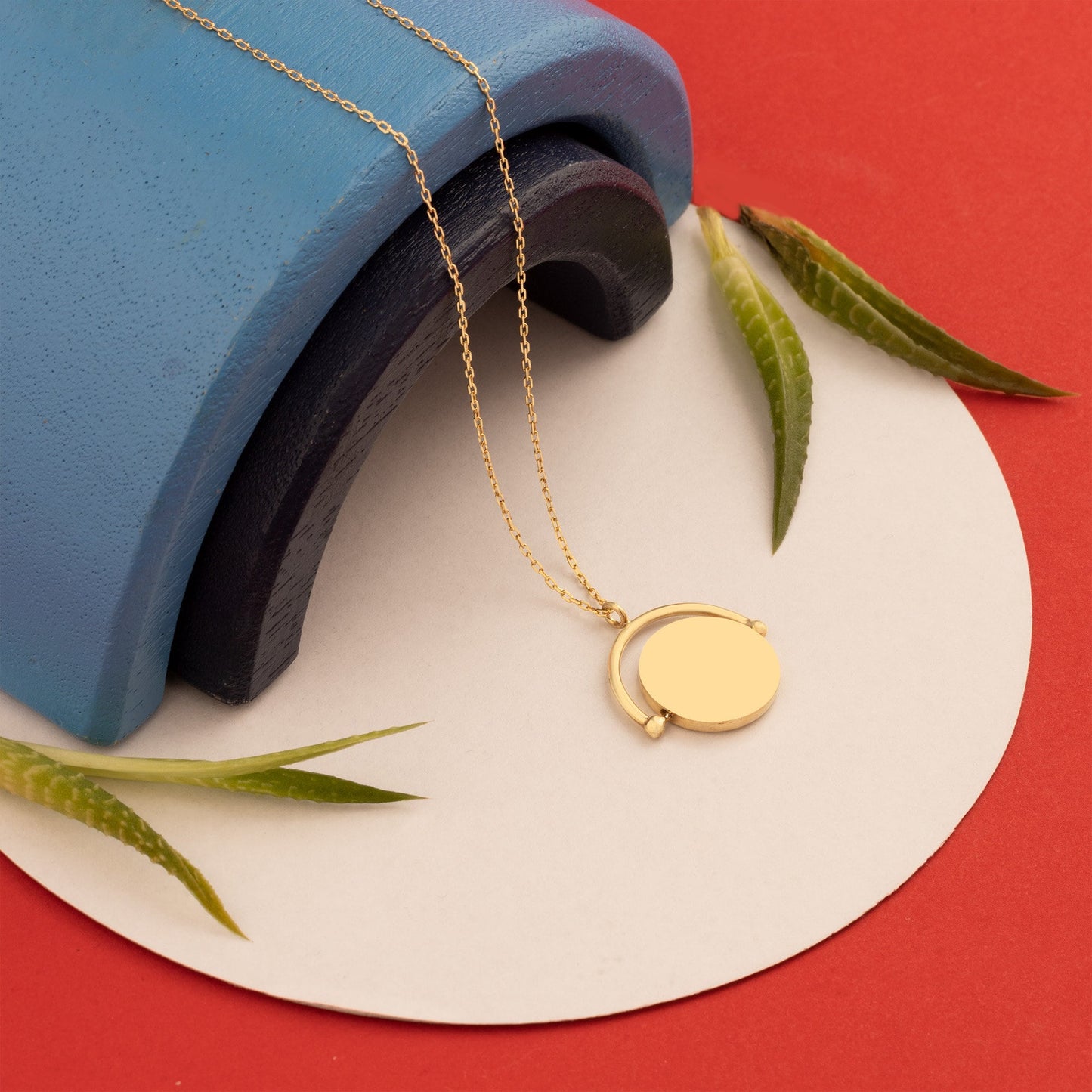 Mystic Spinner Necklace - Celestial Coin Pendant Necklace - Spinning Disc Necklace - Modern Jewelry - Dainty Necklace - Gift for Her