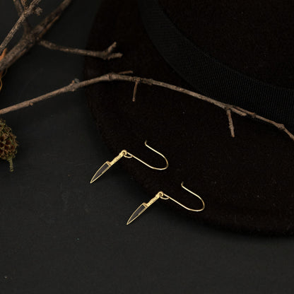 Enamel Knife Dangle & Drop Earrings Earrings - Christmas Gift - Sharp Knife Earrings - Killer Earring - Scary Earring - Gift for Her