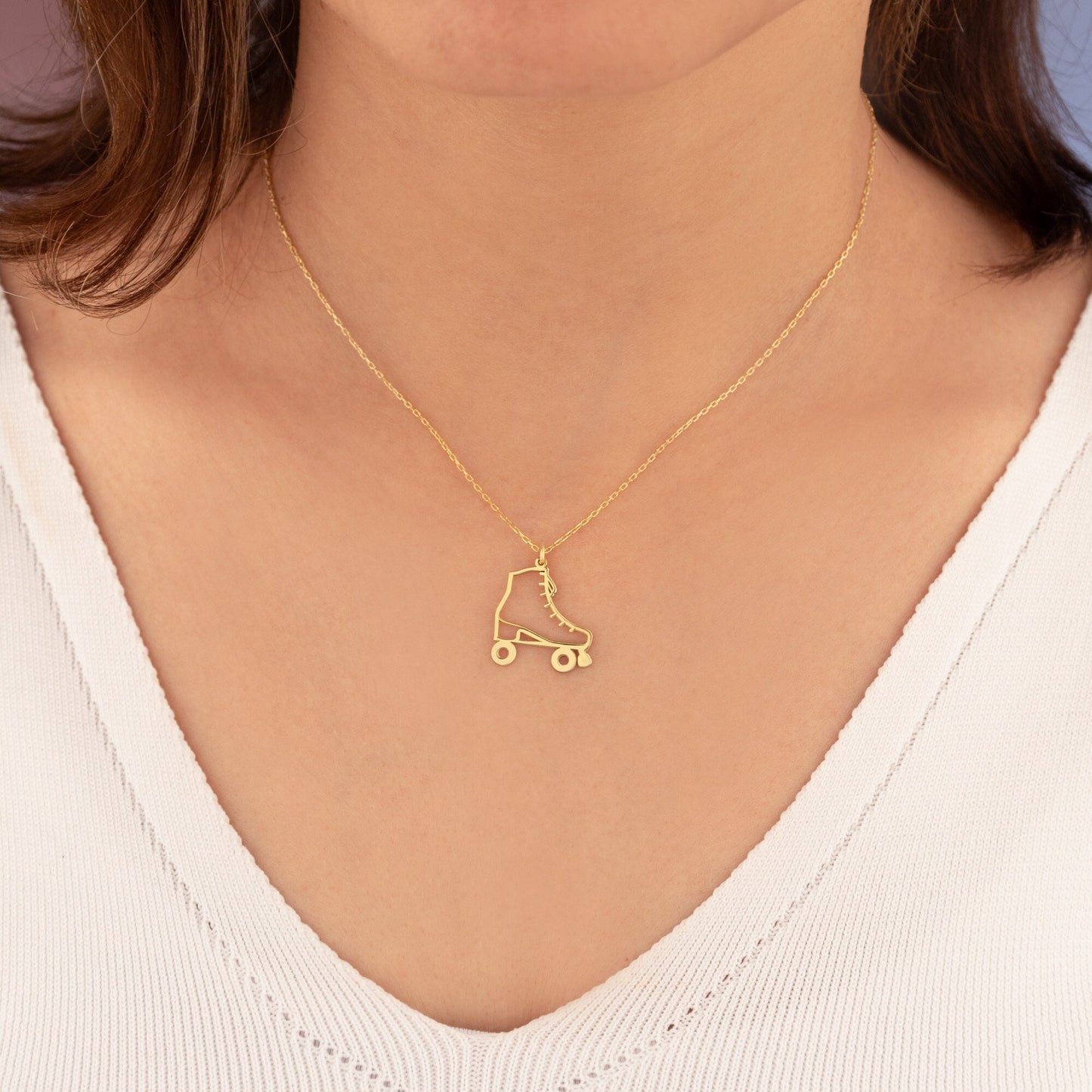 Skate Necklace - Christmas Gift - Sports Jewelry - Skater Gift - Figure Skating Gift - Skating Boots Necklace - Old School Skate