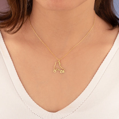 Skate Necklace - Christmas Gift - Sports Jewelry - Skater Gift - Figure Skating Gift - Skating Boots Necklace - Old School Skate