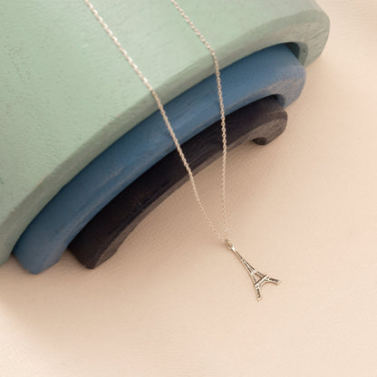 Minimalist Eiffel Tower Necklace - 925 Sterling Silver Eiffel Tower Pendant - Paris Jewellery - Paris Necklace - Gift For Her