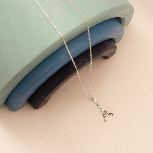 Minimalist Eiffel Tower Necklace - 925 Sterling Silver Eiffel Tower Pendant - Paris Jewellery - Paris Necklace - Gift For Her