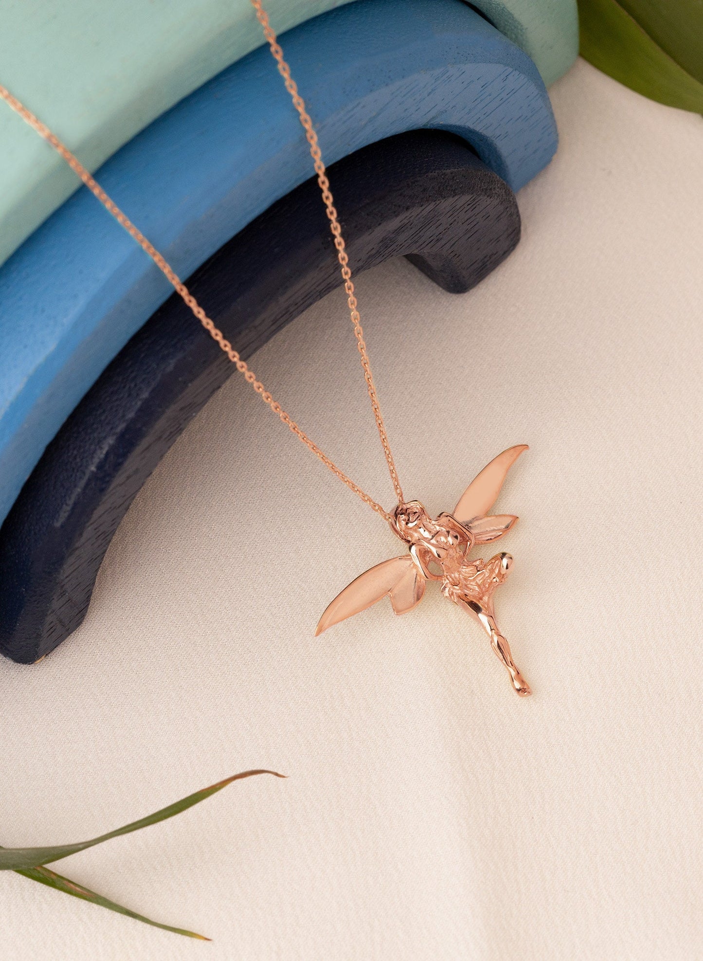 3D Gold Fairy Necklace - 3D Jewellery -  Pixie Wings Necklace - Gift for Her - Gift for Kids - Fairytale Jewellery - Tinkerbell Necklace