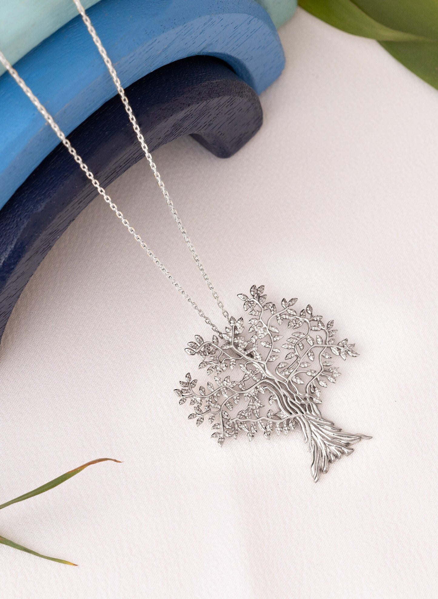 Big Family Tree Necklace - Life Of Tree Necklace - Telperion Tree Necklace- 925 Sterling Silver Tree Necklace - 3D Jewellery