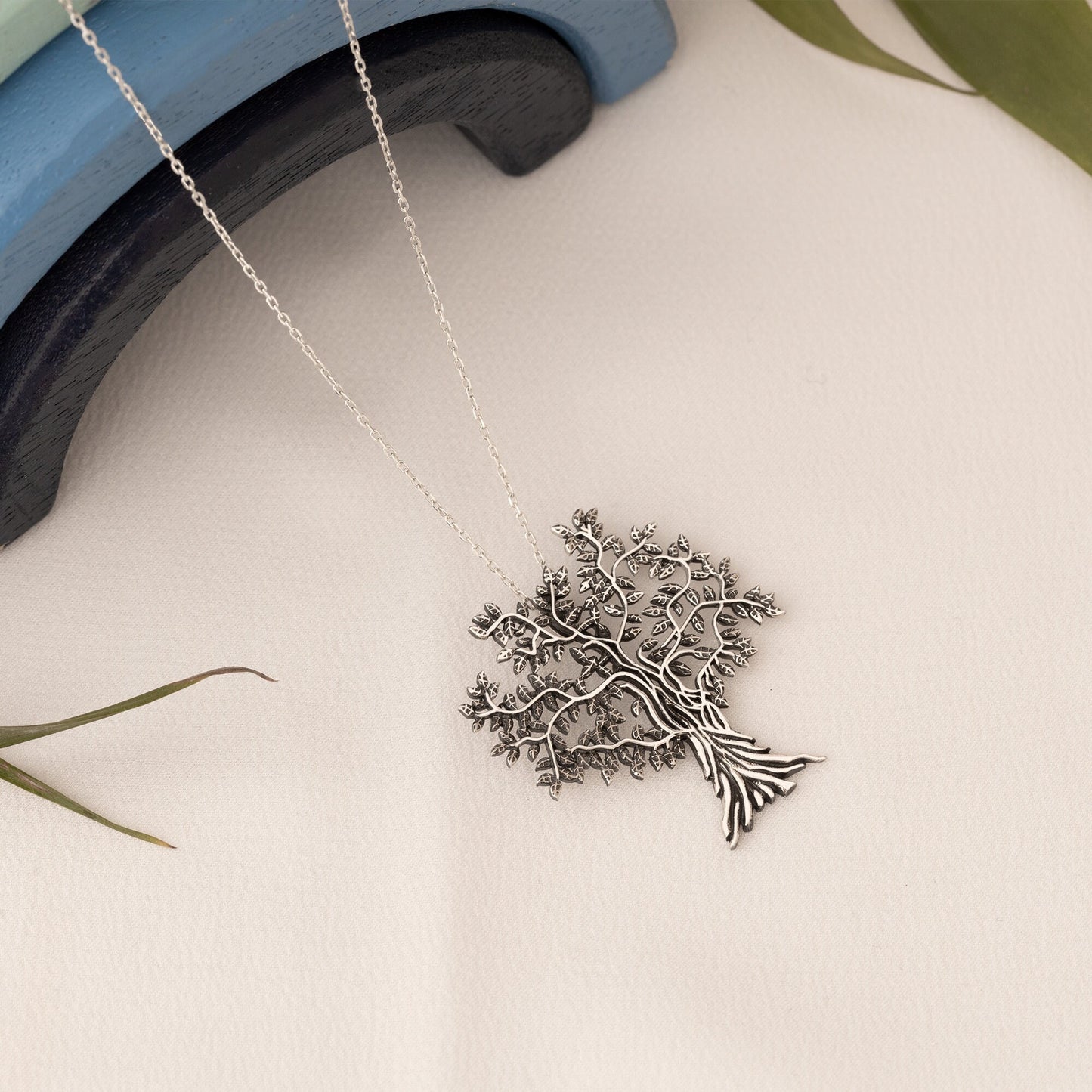 Big Family Tree Necklace - Life Of Tree Necklace - Telperion Tree Necklace- 925 Sterling Silver Tree Necklace - 3D Jewellery