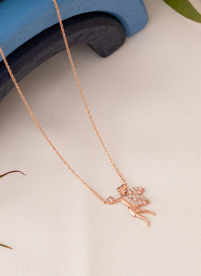 Gold Winx Necklace - Tinkerbell Pixie Diamond Wings Necklace - Fairy Wings Necklace - Gift for Kids - Gift for Her - Fairytale Jewellery