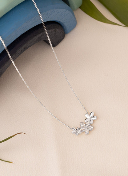 CZ Daisy Flower Necklace - Diamond Daisy Necklace - Flower Pendant Necklace - Necklace for Women - Gift for Her - Birthday Gift