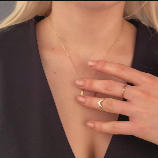 Ring Holder Necklace - Geometric Ring Keeper Pendant